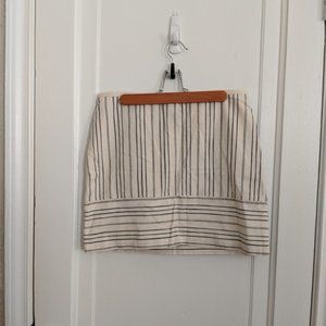 Madewell Linen Striped Skirt